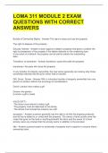 LOMA 311 MODULE 2 EXAM QUESTIONS WITH CORRECT ANSWERS 