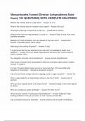 Massachusetts Funeral Director Jurisprudence State Exam&vert; 133 QUESTIONS&vert; WITH COMPLETE SOLUTIONS