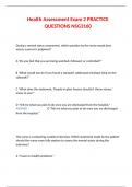 Health Assessment Exam 2 PRACTICE QUESTIONS NSG3160