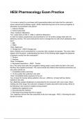 HESI Pharmacology Exam Practice New Update 2025/2026) ||Questions and Verified Answers 100% Correct| Grade A||Latest