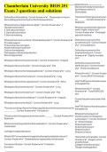 Chamberlain University BIOS 251 Exam 3 questions and solutions