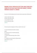 RSK4805 LATEST UPDATED ACTUAL 2025 FINAL EXAM WITH COMPLETE DETAILED QUESTIONS AND CORRECT VERIFIED ANSWERS ALREADY A&plus; GRADED