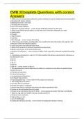 CWB 1Complete Questions with correct Answers