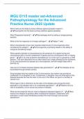 WGU D115 master set-Advanced Pathophysiology for the Advanced Practice Nurse 2025 Update  All Possible Questions and Answers with complete solution