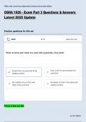 OSHA 1926 - Exam Part 3 Questions & Answers Latest 2025 Update