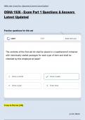 OSHA 1926 - Exam Part 1 Questions & Answers Latest Updated