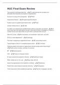 HUC Final Exam Review Questions and Answers Best rated A&plus; Guaranteed Success Latest Update