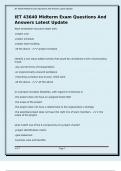 IET 43640 Midterm Exam Questions And Answers Latest Update
