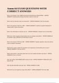Ammo 64 EXAM QUESTIONS WITH CORRECT ANSWERS 
