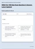 OSHA Part 1926 Quiz Exam Questions & Answers Latest Updated&period;