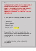 NURS 5220 ADVANCED HEALTH ASSESSMENT  EXAM LATEST 2025 ACTUAL EXAM WITH  COMPLETE EXAM QUESTIONS AND CORRECT  DETAILED ANSWERS &lpar;100&percnt; VERIFIED  ANSWERS&rpar; &vert;ALREADY GRADED A&plus;&vert; &vert;&vert;LATEST  VERSION&excl;&excl;&excl;&vert;&vert;