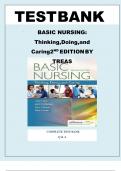 TEST BANK FOR Basic Nursing Thinking Doing and Caring Second Edition by Leslie S&period; Treas &comma; ISBN&colon; 978-0803659421    ALL CHAPTERS INCLUDED&excl;&excl;&excl;&excl; GUARANTEED PASS&excl;&excl;&excl;&excl;&excl;