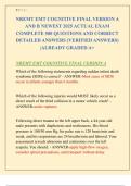NREMT EMT COGNITIVE FINAL VERSION A  AND B NEWEST 2025 ACTUAL EXAM  COMPLETE 500 QUESTIONS AND CORRECT  DETAILED ANSWERS &lpar;VERIFIED ANSWERS&rpar; &vert;ALREADY GRADED A&plus;