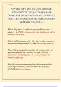 NEVADA LIFE AND HEALTH LICENSE EXAM NEWEST 2025 ACTUAL EXAM  COMPLETE 300 QUESTIONS AND CORRECT  DETAILED ANSWERS &lpar;VERIFIED ANSWERS&rpar; &vert;ALREADY GRADED A&plus;