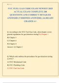 NYC FUEL GAS CODE EXAM NEWEST 2025 ACTUAL EXAM COMPLETE 200  QUESTIONS AND CORRECT DETAILED  ANSWERS &lpar;VERIFIED ANSWERS&rpar; &vert;ALREADY  GRADED A&plus;