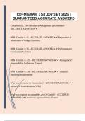 CDFM EXAM 1 STUDY SET 2025 &vert;GUARANTEED ACCURATE ANSWERS