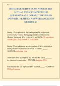 BIO1610 GENETICS EXAM NEWEST 2025 ACTUAL EXAM COMPLETE 100  QUESTIONS AND CORRECT DETAILED  ANSWERS &lpar;VERIFIED ANSWERS&rpar; &vert;ALREADY  GRADED A&plus;