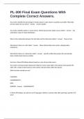 PL-300 Final Exam Questions With Complete Correct Answers&period;