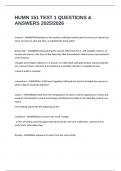 HUMN 151 TEST 1 QUESTIONS & ANSWERS 2025&sol;2026