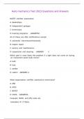 Auto mechanics Test 2023 Questions and Answers