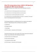 Ohio PTA Jurisprudence Exam &lpar;2025&rpar; &vert;&vert; All Questions Complete & 100&percnt; Correct Answers