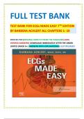 TEST BANK FOR ECGs MADE EASY 7TH EDITION BY BARBSRA ACHLERT ALL CHAPTERS 1- 10 &lpar;WITH IMAGES  AND  SCREENSHOTS&rpar;&rpar;  LATEST UPDATED VERSION &lpar; JUST RELEASED&rpar; RATED  GRADED A&plus;