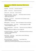 Neuroscience &lpar;PN2002&rpar;&colon; Questions With Correct Solutions