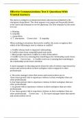 Effective Communications Test 2&colon; Questions With Trusted Answers