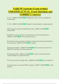 NABCEP Associate Exam &lpar;retake&rpar; UPDATED ACTUAL Exam Questions and  CORRECT Answers