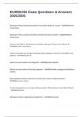 HUMB1000 Exam Questions & Answers 2025&sol;2026
