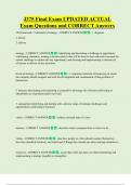 J375 Final Exam UPDATED ACTUAL  Exam Questions and CORRECT Answers