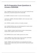 IELTS Preparation Exam Questions & Answers 2025&sol;2026