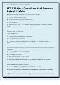 IET 436 Quiz Questions And Answers Latest Update