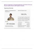 NSG 321 Assignment 5 Change Management and Patient Advocacy Results Shadow Health&vert;2025 Update Complete&period;