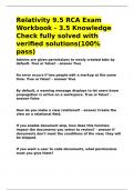 Relativity 9&period;5 RCA Exam Workbook - 3&period;5 Knowledge Check fully solved with verified solutions