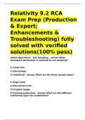 Relativity 9&period;2 RCA Exam Prep &lpar;Production & Export Enhancements & Troubleshooting&rpar; fully solved 