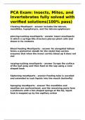 PCA Exam Insects&comma; Mites&comma; and Invertebrates fully solved with verified solutions&lpar;100- pass&rpar;&period;