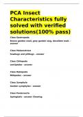 PCA Insect Characteristics fully solved with verified solutions&lpar;100- pass&rpar;