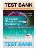 Test Bank for Medical Terminology Systems&colon; A Body Systems Approach Eighth Edition by Barbara A&period; Gylys 9780803658677