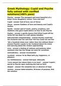 Greek Mythology Cupid and Psyche fully solved with verified solutions&lpar;100- pass&rpar;&period;