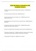 GCSU GA HISTORY EXAMS BUNDLE OF QUESTIONS AND ANSWERS