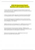 GCSU GA Government EXAMS BUNDLE OF QUESTIONS AND ANSWERS