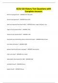 GCSU GA HISTORY EXAMS BUNDLE OF QUESTIONS AND ANSWERS