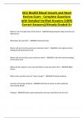 GCU Bio202 Blood Vessels and Heart Review Exam - Complete Questions with Detailed Verified Answers &lpar;100&percnt; Correct Answers&rpar;&sol;Already Graded A&plus;