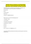 Bio202 Human Anatomy and Physiology- Questions with Detailed Verified Answers