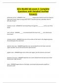 GCU Bio202 lab exam 2- Complete Questions with Detailed Verified Answers