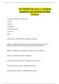 GCU Bio202 lab exam 2- Complete Questions with Detailed Verified Answers