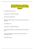 GCU Bio202 Exam 1 Hormones - Questions with Detailed Verified Answers