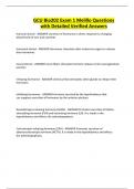GCU Bio202 Exam 1 Melillo Questions with Detailed Verified Answers