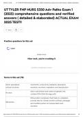 &lpar;2025&rpar; comprehensive questions and verified answers &lpar; detailed & elaborated&rpar; ACTUAL EXAM 2025 TEST&excl;&excl;
